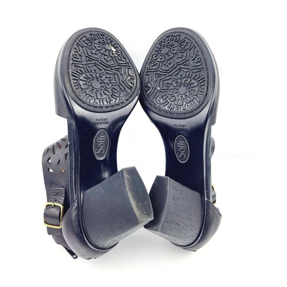 Sofft Stencil Cut T-Strap Heeled Sandals‎ - Size 7.5 - Picture 7 of 7